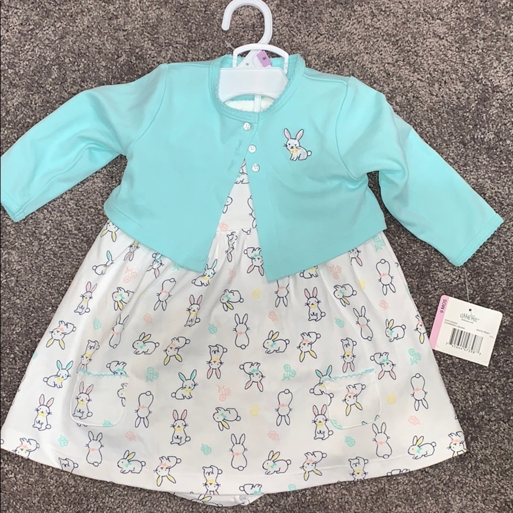 NWT 3-piece Easter dress, cardigan, and bloomers